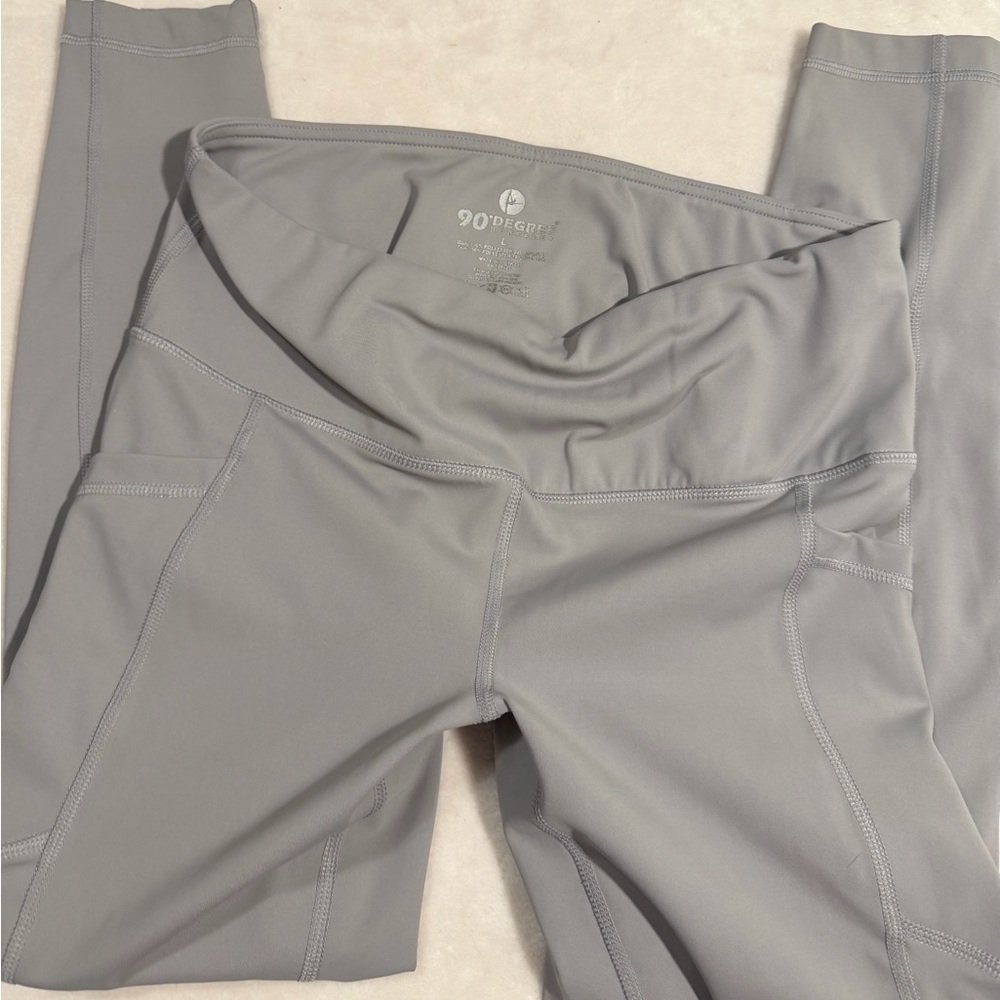 90 Degree by Reflex High-Waist Gray Leggings